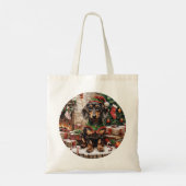 Tote Bag Chiens de Noël Elf Dachshund (Dos)