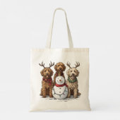 Tote Bag Chiens de Noël Goldendoodle (Dos)
