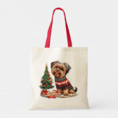 Tote Bag Chiens de Noël Yorkshire Terrier (Dos)