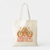 Tote Bag Chiens de Valentine Goldendoodle (Dos)