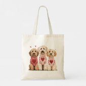 Tote Bag Chiens de Valentines Goldendoodle (Dos)