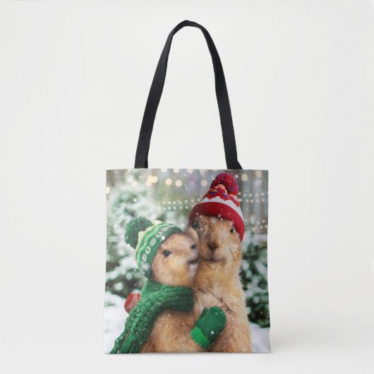 Tote Bag Chiens des Prairies de Noël (Devant)