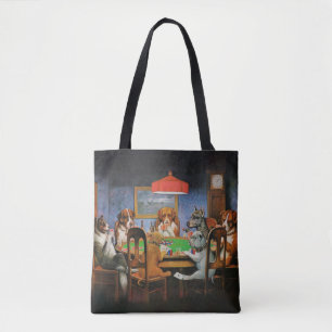 Tote Bag Chiens jouant au poker par C.M. Coolidge