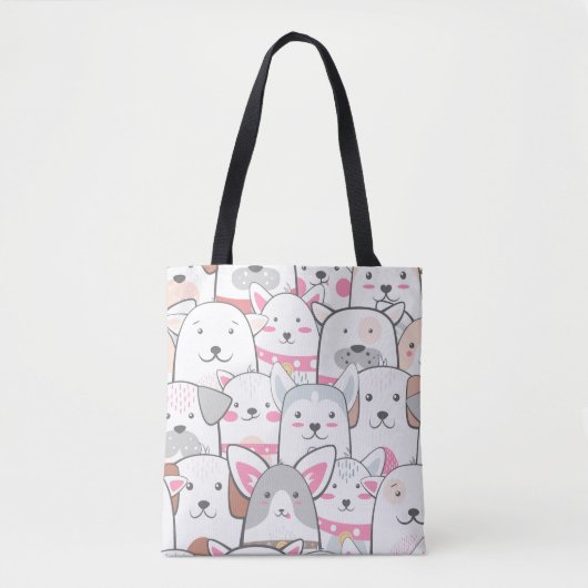 Tote Bag Chiens mignons Fourre-tout (Devant)