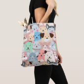 Tote Bag Chiens mignons Fourre-tout (De près)