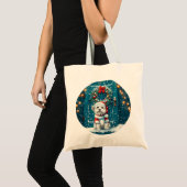 Tote Bag Chiens Shih Tzu de Noël (Devant (produit))