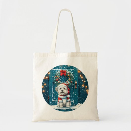 Tote Bag Chiens Shih Tzu de Noël (Devant)