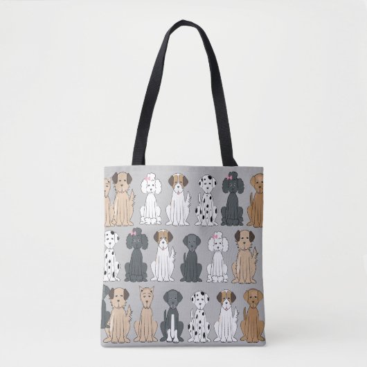 Tote Bag Chiens souriants (Devant)