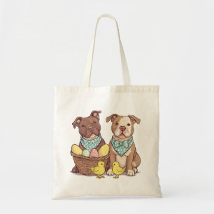 Tote Bag Chiens taureaux de Pâques