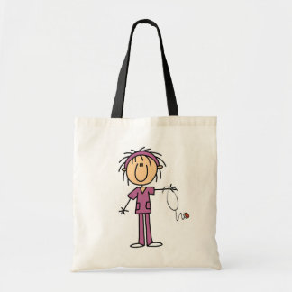 Tote Bag Chiffre femelle infirmière de bâton