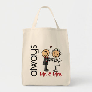 Tote Bag Chiffre M. et Mme Always de bâton de couples de