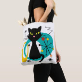 Tote Bag Chiffre noir du milieu du siècle (De près)