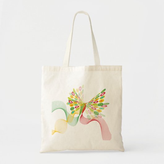 Tote Bag Chiffres Abstraits rétro numérique Papillon d'art  (Devant)