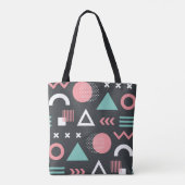 Tote Bag Chiffres géométriques vintages : conception transp (Dos)