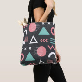 Tote Bag Chiffres géométriques vintages : conception transp (De près)