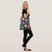 Tote Bag Chiffres géométriques vintages : conception transp (Sur le modèle)