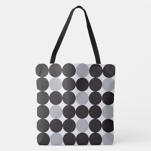 Tote Bag Chiffres gris gris moderne Motif géométrique (Devant)