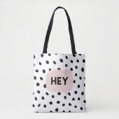 Tote Bag Chiffres noirs modernes et Conversation de bulles (Devant)