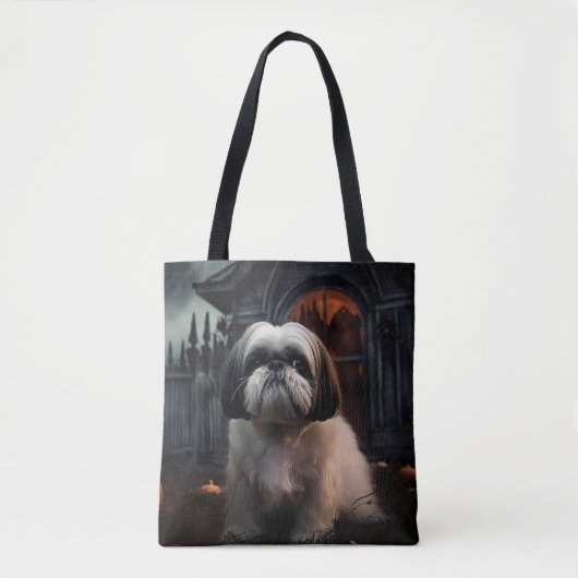 Tote Bag Chih Tzu Halloween effraie (Devant)