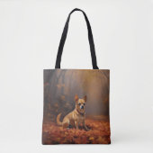 Tote Bag Chihuahua à l'automne Leaves automne Inspire (Devant)