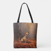 Tote Bag Chihuahua à l'automne Leaves automne Inspire (Dos)