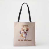 Tote Bag Chihuahua - Ajouter le nom du chien, modifier le t (Devant)