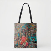 Tote Bag Chihuahua Art Turquoise Portrait des Amoureux de l (Devant)