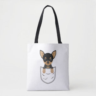 Tote Bag Chihuahua Chien à poche