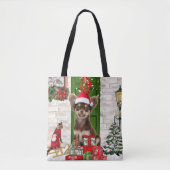 Tote Bag Chihuahua Chien Noël (Devant)