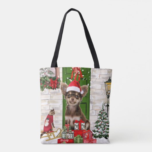 Tote Bag Chihuahua Chien Noël (Dos)