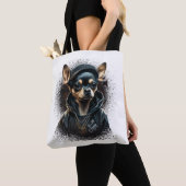 Tote Bag Chihuahua Cool Chien Rap Hip-Hop Gangster (De près)