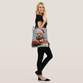 Tote Bag Chihuahua Dog in Sledge Let it neiger Noël (Sur le modèle)