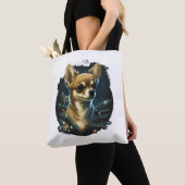 Tote Bag Chihuahua Joyeux Noël X-Mas Tree Cute (De près)