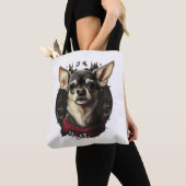 Tote Bag Chihuahua Joyeux Noël X-Mas Tree Cute (De près)