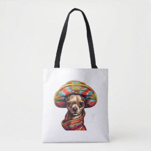 Tote Bag Chihuahua Mexique Cinco de Mayo Funny Chien