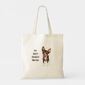 Tote Bag Chihuahua Mon meilleur ami Nom personnalisé (Dos)