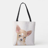 Tote Bag Chihuahua Peinture - Cute Original Chien Art (Dos)