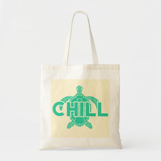 Tote Bag Chill Léger Turquoise Vert Océan Turtle Été (Devant)