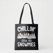 Tote Bag Chillat avec mes neiges Snowman Noël (Devant)