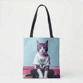 Tote Bag Chillin de chat mignon' (Devant)