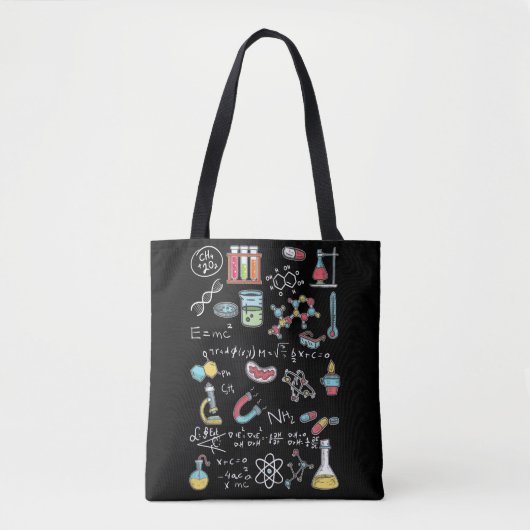 Tote Bag Chimie Mathématicien Physique Chimiste (Devant)