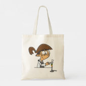 Tote Bag Chimiste fille menant une expérience scientifique (Dos)