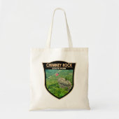 Tote Bag Chimney Rock State Park North Carolina Badge (Devant)
