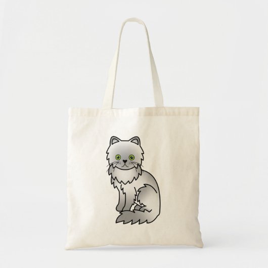 Tote Bag Chinchilla Gris Perse mignon Dessin de chat (Devant)
