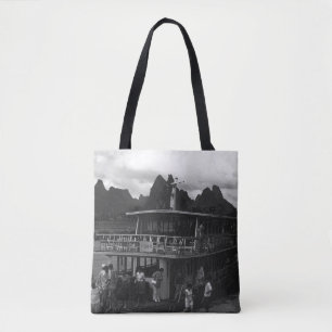 Tote Bag Chine vintage Guilin bateau de rivière