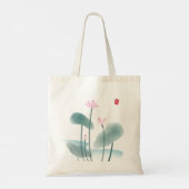 Tote Bag Chinoiserie Chinoise Lave-encre peinture Lotus Flo (Dos)