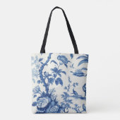 Tote Bag Chinoiseries bleues et blanches (Dos)