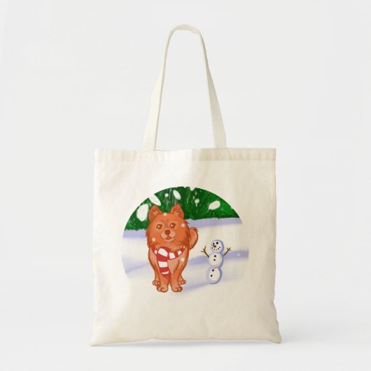 Tote Bag Chiot à neige (Devant)
