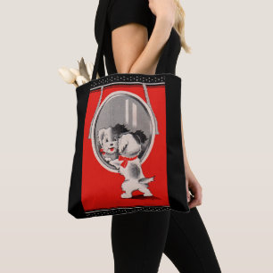 Tote Bag chiot adorable dans le miroir