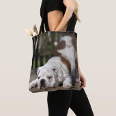 Tote Bag Chiot anglais de bouledogue (De près)